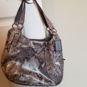Coach snakeskin purse.